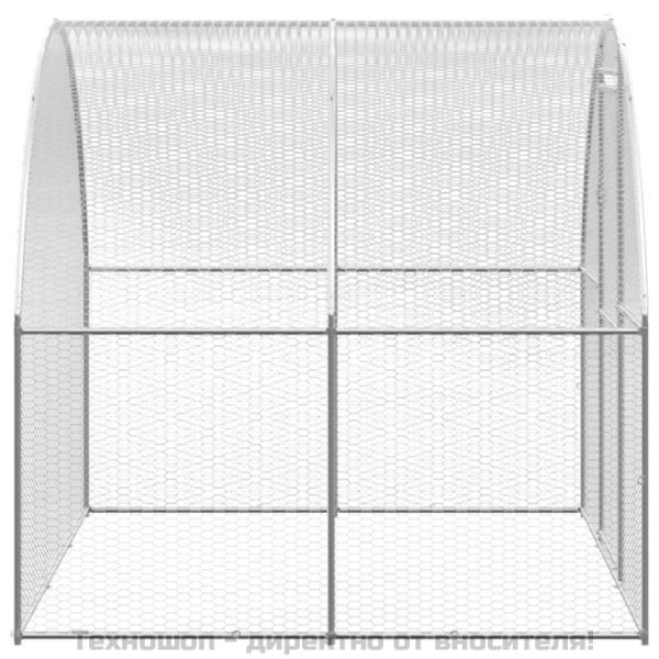 Птичарник на открито, 3x20x2 м, поцинкована стомана