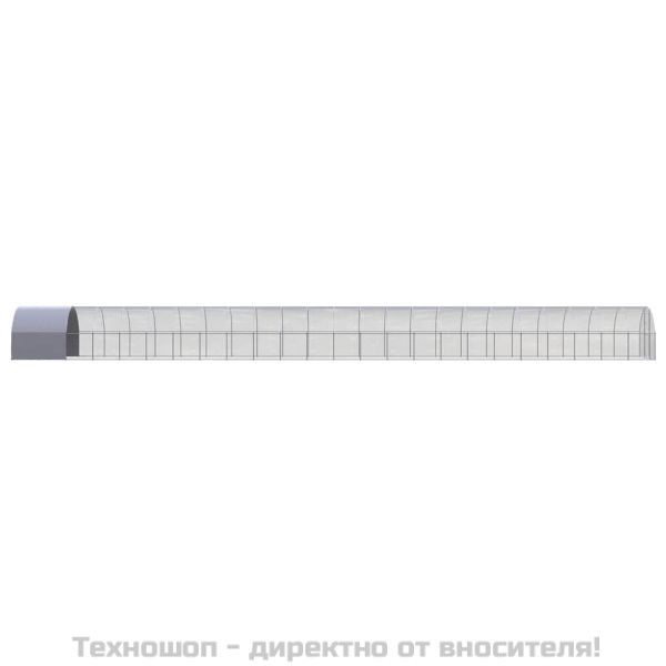 Птичарник на открито, 3x24x2 м, поцинкована стомана