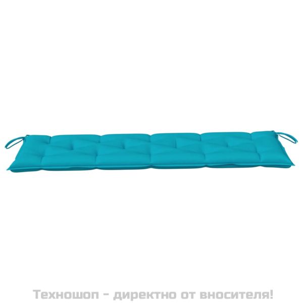 Възглавница за градинска пейка тюркоаз 150x50x7 см оксфорд плат