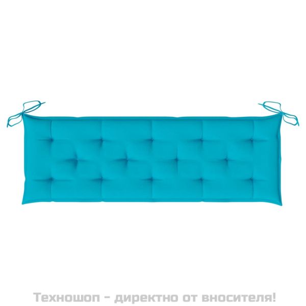 Възглавница за градинска пейка тюркоаз 150x50x7 см оксфорд плат