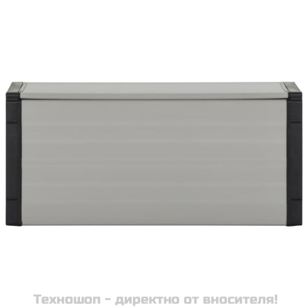 Градински шкаф за отпадъци, сив, 85x34x40 см