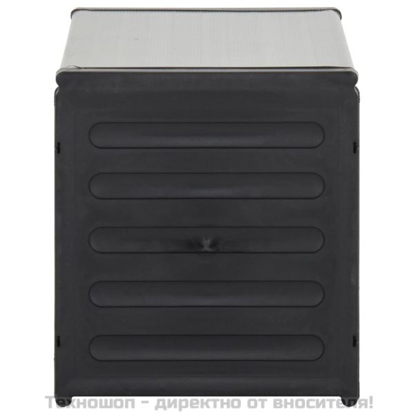 Градински шкаф за отпадъци, сив, 85x34x40 см