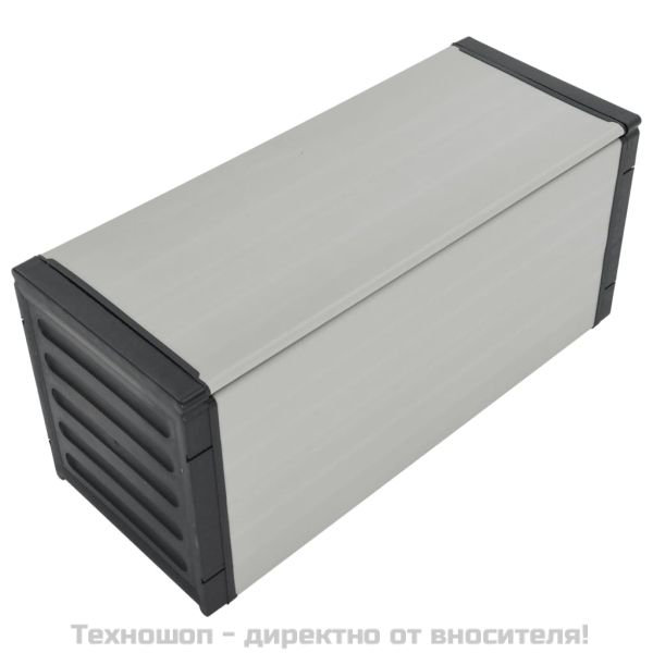 Градински шкаф за отпадъци, сив, 85x34x40 см