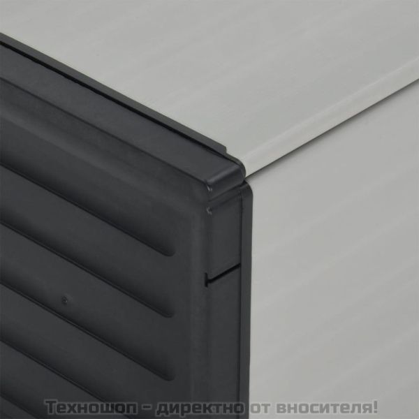 Градински шкаф за отпадъци, сив, 85x34x40 см