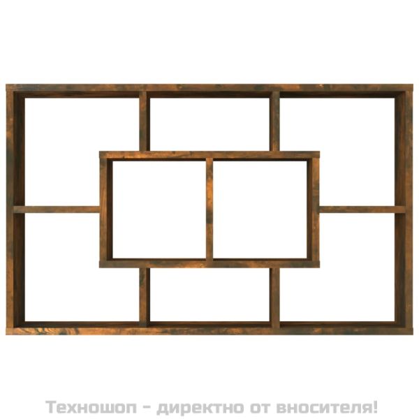 Стенен рафт, опушен дъб, 85x16x52,5 см, инженерно дърво