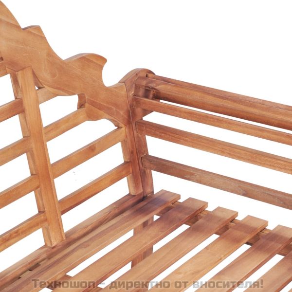 Градинска пейка, 127x58,5x92,5 см, тиково дърво масив