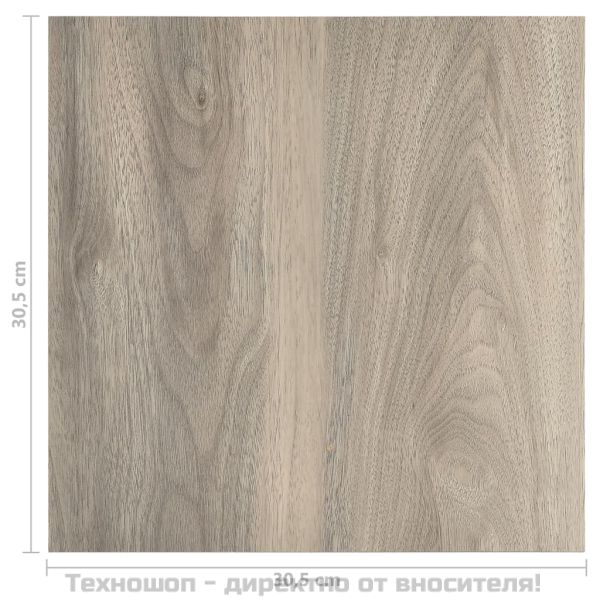 Самозалепващи подови дъски 20 бр PVC 1,86 м² таупе