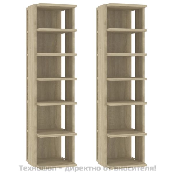 Шкафове за обувки, 2 бр, дъб сонома, 27,5x27x102 см