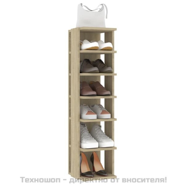 Шкафове за обувки, 2 бр, дъб сонома, 27,5x27x102 см