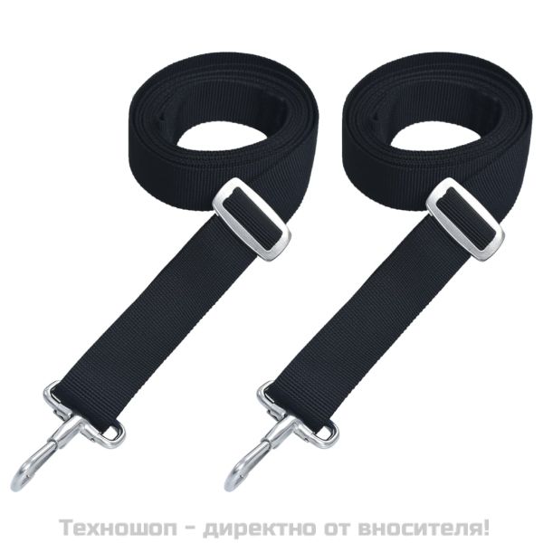 Колани за тента за лодка, 2 бр, текстил и неръждаема стомана