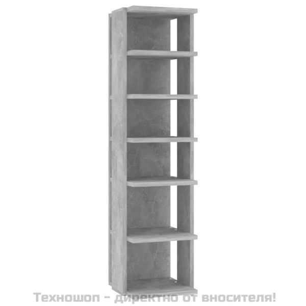 Шкафове за обувки, 2 бр, бетонно сиви, 27,5x27x102 см