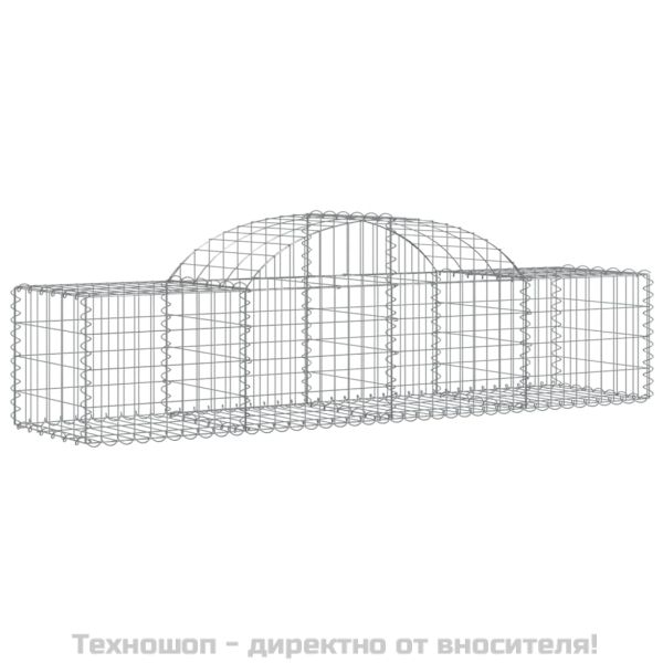 Габионни кошници арка 2 бр 200x50x40/60 см поцинковано желязо