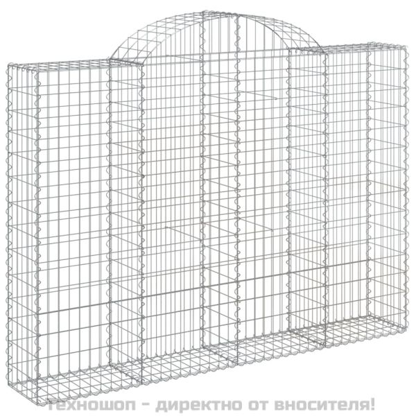 Габионни кошници арка 2 бр 200x30x140/160 см поцинковано желязо