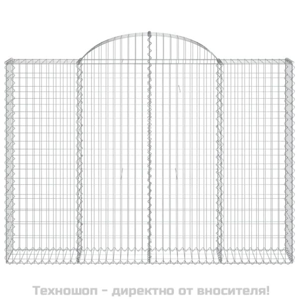 Габионни кошници арка 2 бр 200x30x140/160 см поцинковано желязо