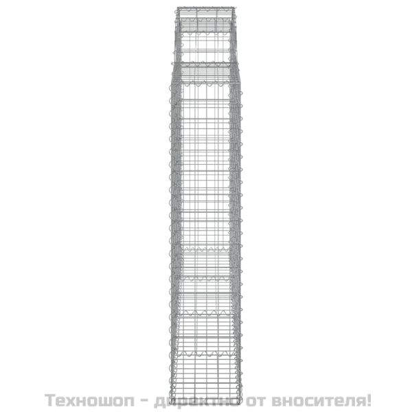 Габионни кошници арка 2 бр 200x30x140/160 см поцинковано желязо