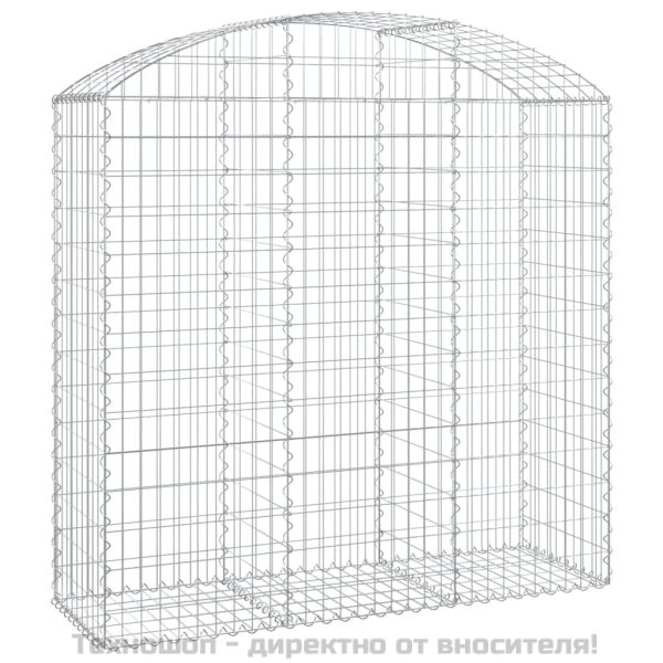 Дъговидна габионна кошница 150x50x140/160 см поцинковано желязо