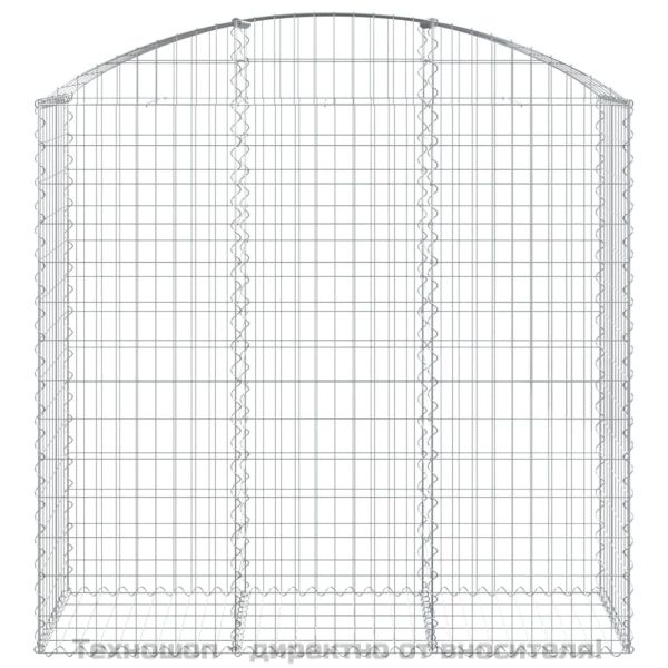 Дъговидна габионна кошница 150x50x140/160 см поцинковано желязо