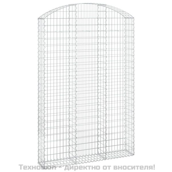Дъговидна габионна кошница 150x30x220/240 см поцинковано желязо