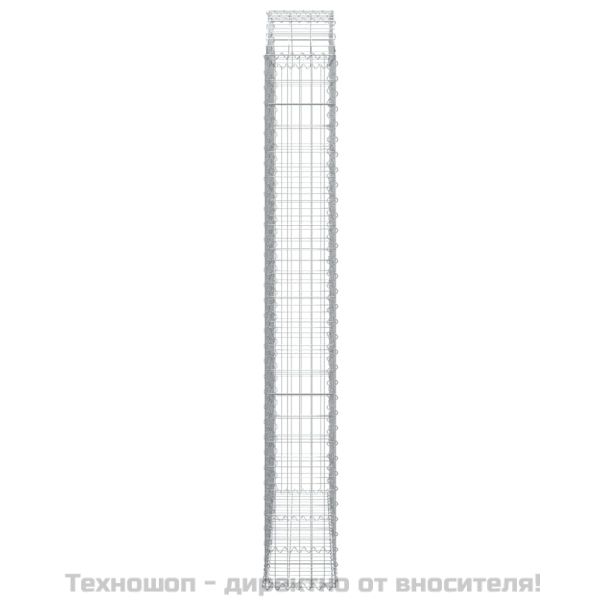 Дъговидна габионна кошница 150x30x220/240 см поцинковано желязо