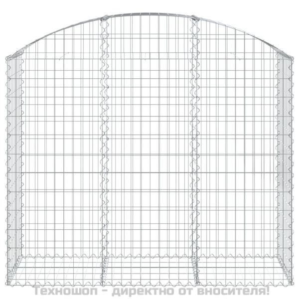 Дъговидна габионна кошница 150x50x120/140 см поцинковано желязо