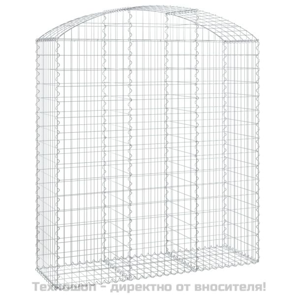 Дъговидна габионна кошница 150x50x160/180 см поцинковано желязо
