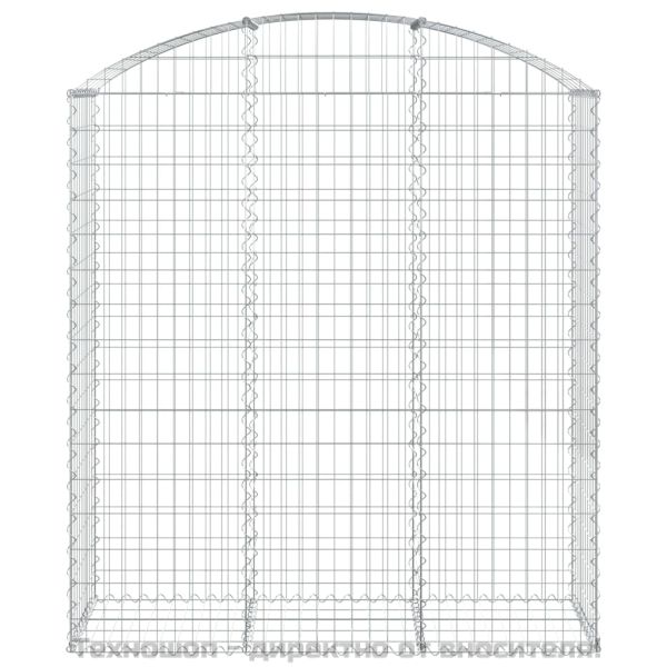 Дъговидна габионна кошница 150x50x160/180 см поцинковано желязо