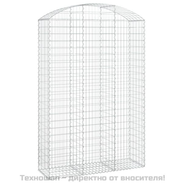Дъговидна габионна кошница 150x50x220/240 см поцинковано желязо