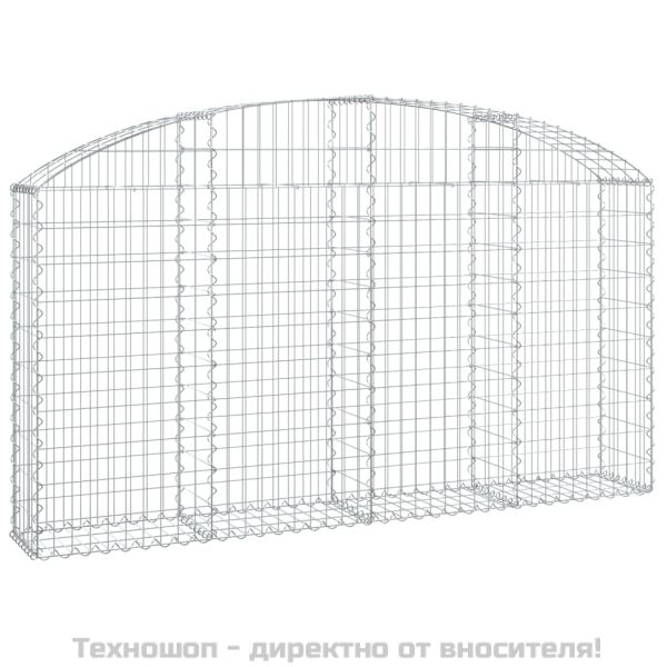 Дъговидна габионна кошница 200x30x100/120 см поцинковано желязо