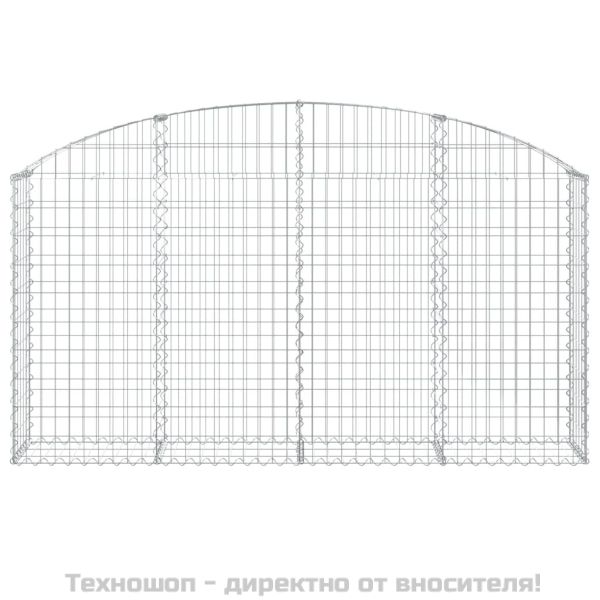 Дъговидна габионна кошница 200x30x100/120 см поцинковано желязо