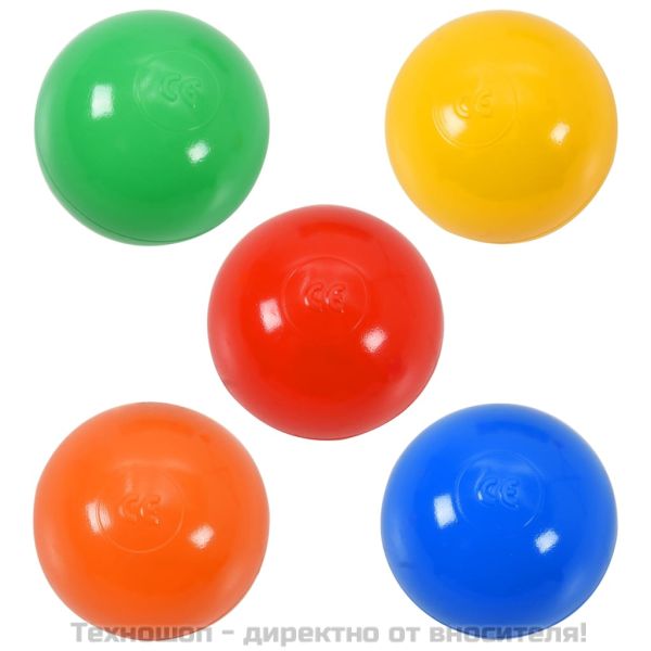 Детска палатка за игра с 250 многоцветни топки 190x264x90 см