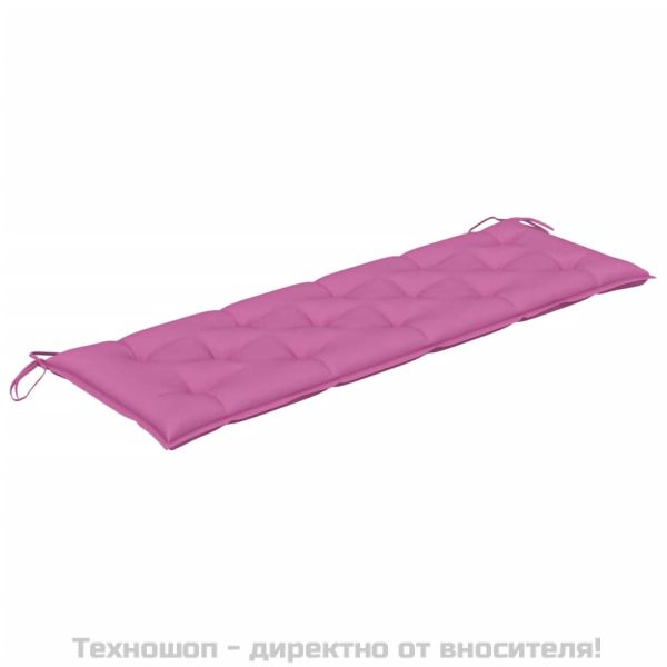 Възглавница за градинска пейка розова 150x50x7 см оксфорд плат