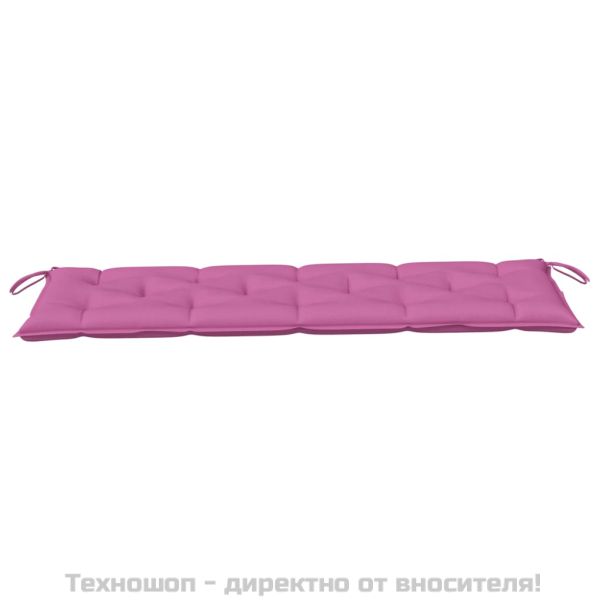 Възглавница за градинска пейка розова 150x50x7 см оксфорд плат