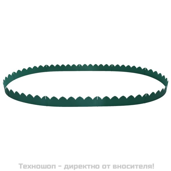 Кантове за тревни площи, 10 бр, зелени, 65x15 см, PP