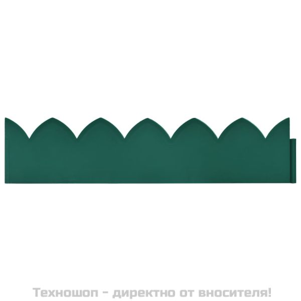 Кантове за тревни площи, 10 бр, зелени, 65x15 см, PP