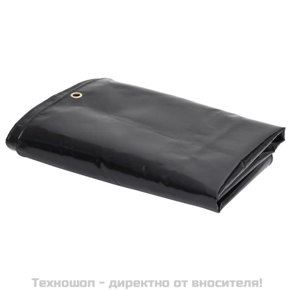 Брезент, 650 г/м², 1,5x10 м, черен