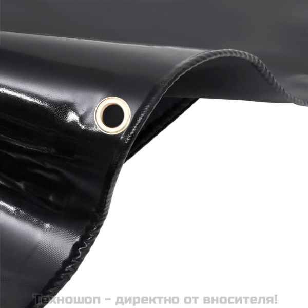 Брезент, 650 г/м², 1,5x10 м, черен