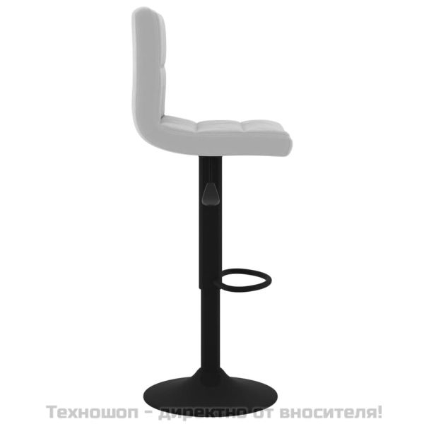 Бар табуретки, 2 бр, светлосиви, кадифе