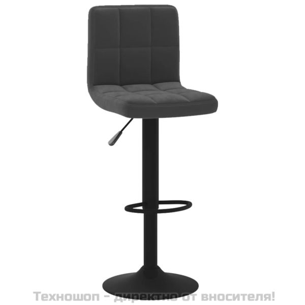 Бар табуретки, 2 бр, черни, кадифе