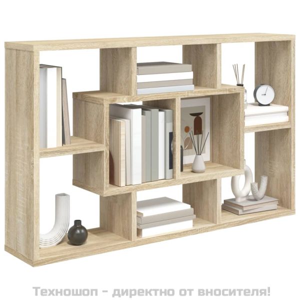 Стенен рафт, дъб сонома, 85x16x52,5 см, инженерно дърво