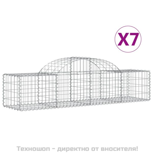 Габионни кошници арка 7 бр 200x50x40/60 см поцинковано желязо