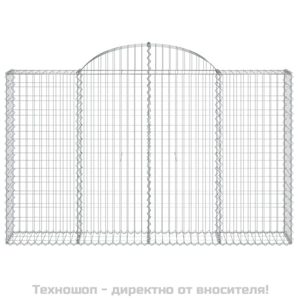 Габионни кошници арка 8 бр 200x30x120/140 см поцинковано желязо