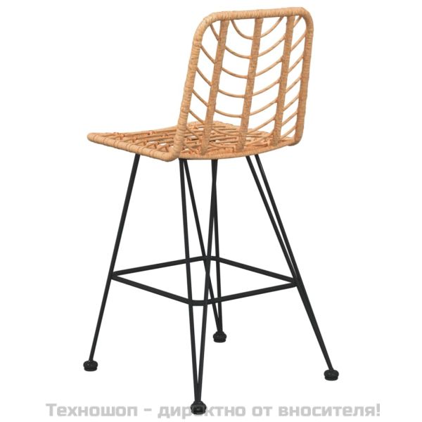 Бар табуретки 2 бр 45x56x103,5 см PE ратан и стомана
