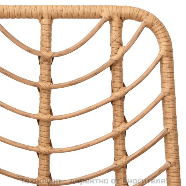 Бар табуретки 2 бр 45x56x103,5 см PE ратан и стомана