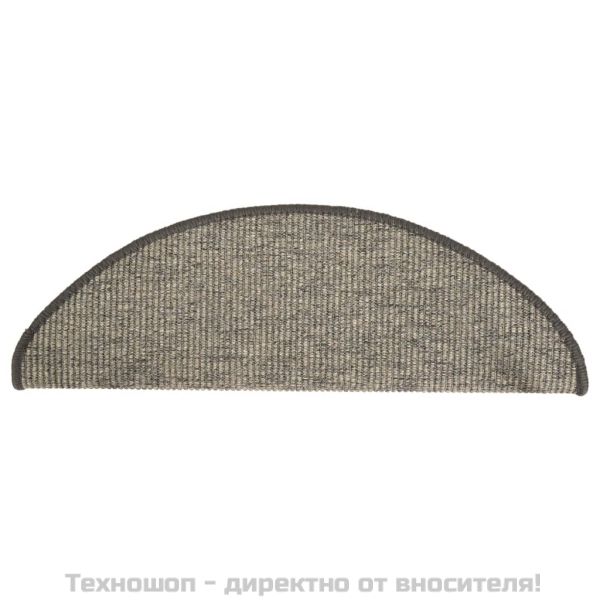 Изтривалки за стълби, 15 бр., 65x21x4 см, бежово-сиви, полукръгли, големи