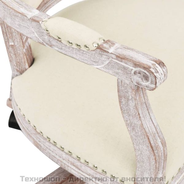 Въртящ офис стол, лен