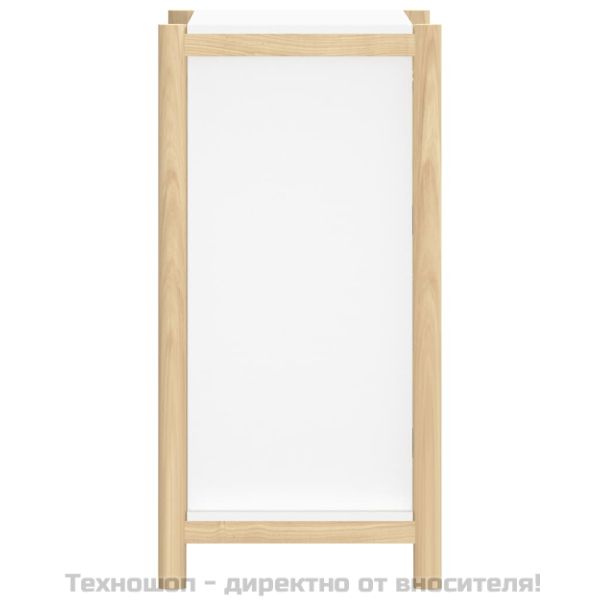 Сайдборд, бял, 62x38x75 см, инженерно дърво