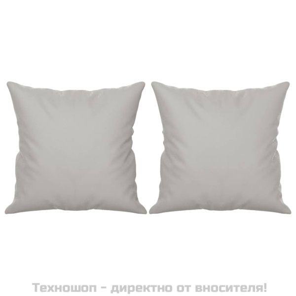 Възглавнички, 2 бр, светлосиви, 40x40 см, микрофибърна тъкан