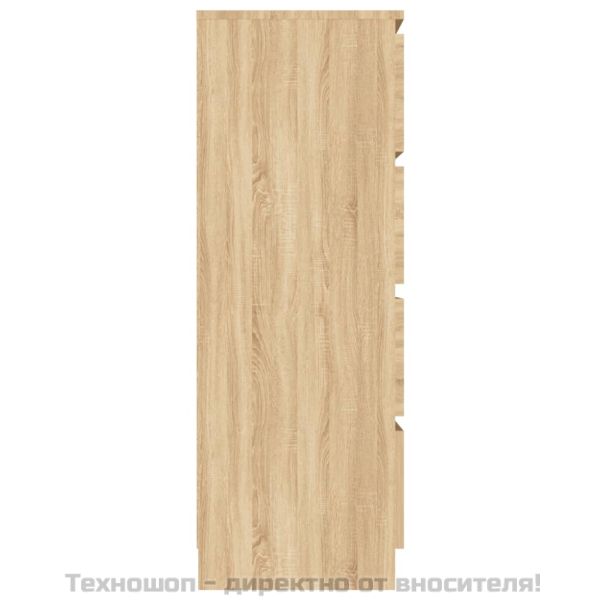 Сайдборд, сонома дъб, 60x35x98,5 см, инженерно дърво