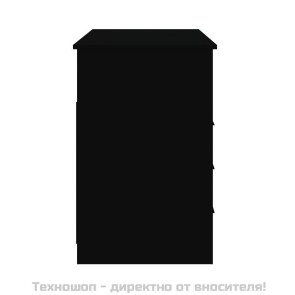 Бюро с чекмеджета, черно, 102x50x76 см, инженерно дърво