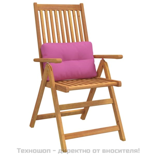 Палетна възглавница, розова, 60x40x12 см, текстил